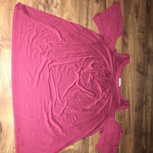 Flowy pink/purple shirt.